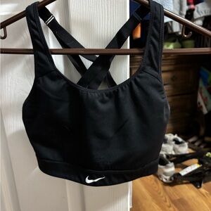 Nike Women's Black Compression Cross-Back Sports Bra